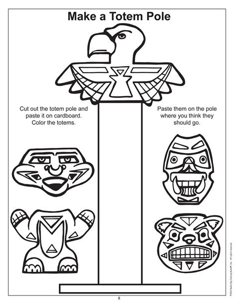 printable totem pole craft|native american totem pole activities.